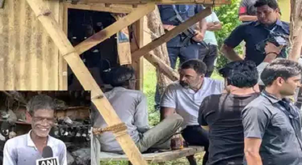 कोर्ट से सुनवाई के बाद राहुल गांधी अचानक गाड़ी रुकवाकर मोची की दुकान पर पहुंचे, जाना हालचाल